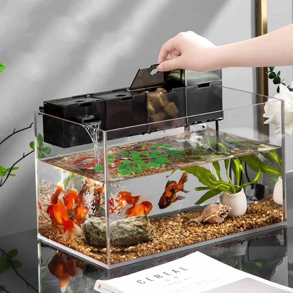Reef Tank Filter - Three-in-one External Aquarium Filter Plastic Silent
