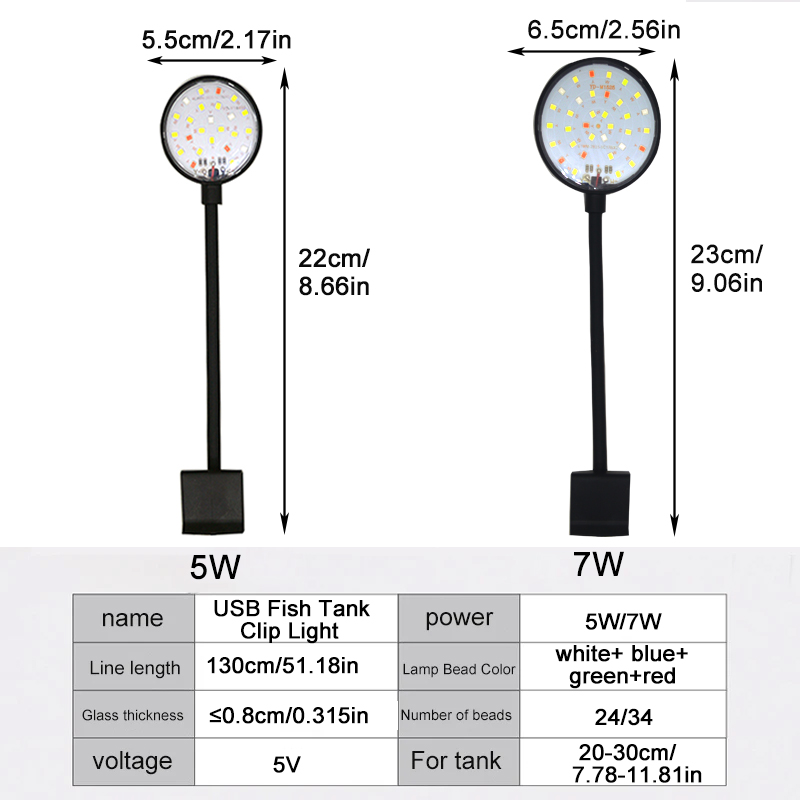 USB Aquarium LED Lamp Fish Tan - đánh giá và giá Aquarium Marine Lights