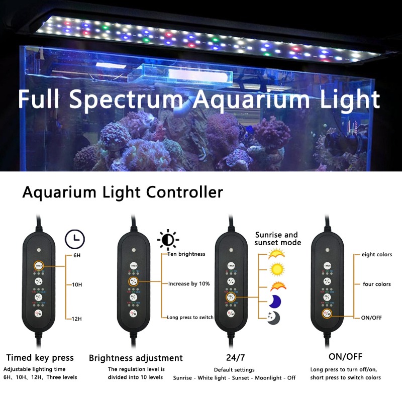 LED Fish Tank Light Full Spect - đánh giá và giá Reef Aquarium