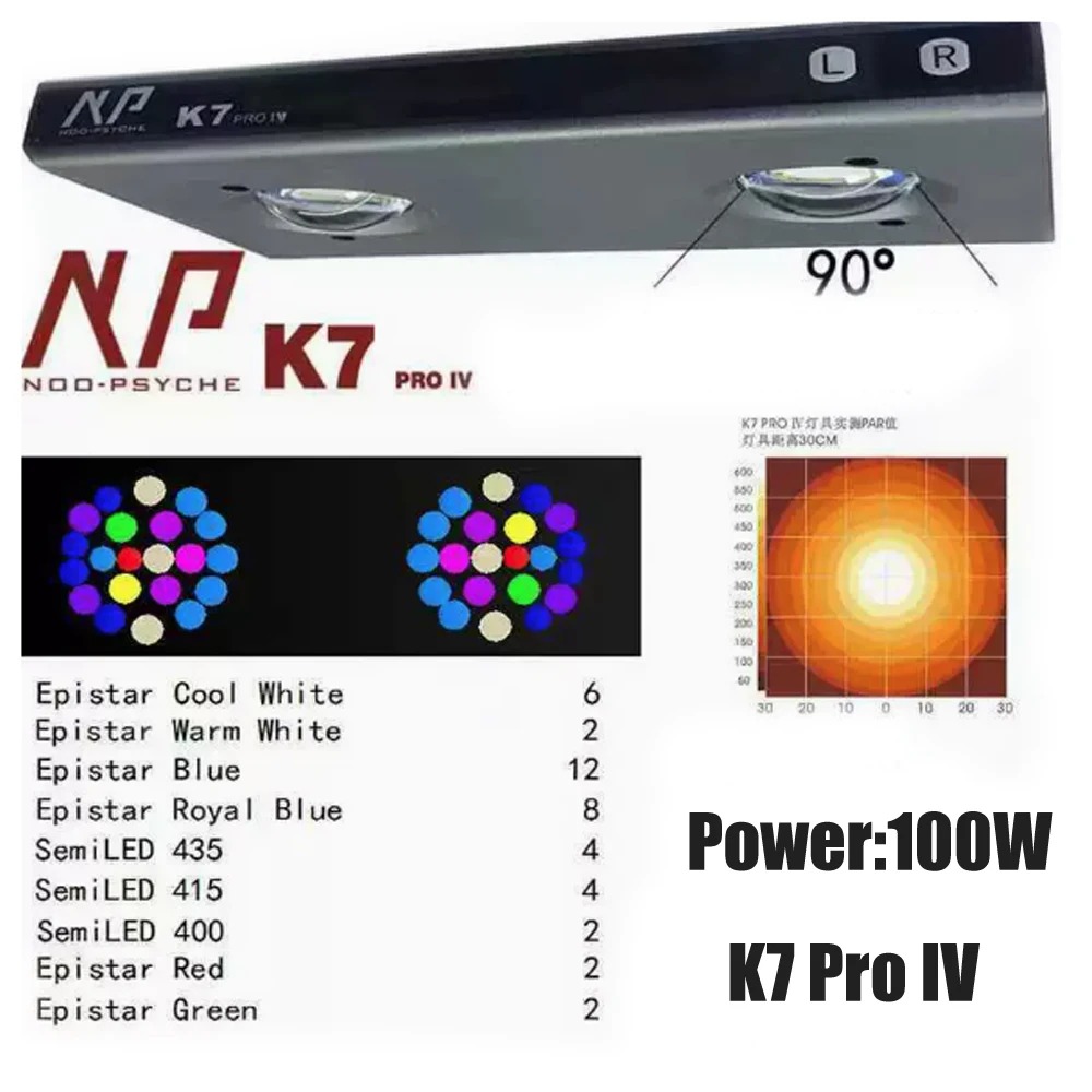Noopsyche NP K7Pro IV 100W App - đánh giá và giá Reef Aquarium