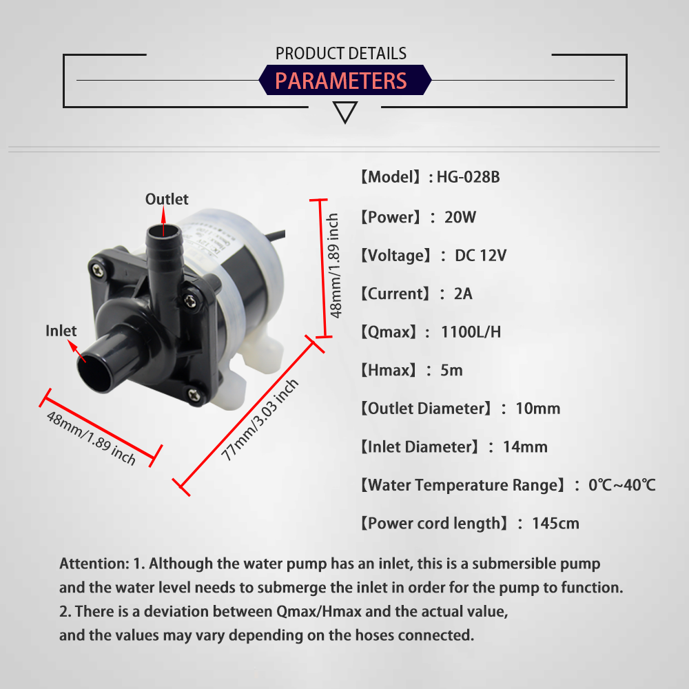 12V DC Brushless Small Submers - đánh giá và giá Ocean Aquarium